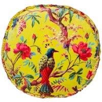 Paoletti Paradise Round Polyester Filled Cushion Cotton Acacia