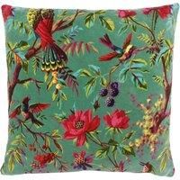 Paoletti Paradise Polyester Filled Cushion, Aqua, Square