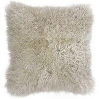 Paoletti Mongolian Polyester Filled Cushion Wool Oatmeal