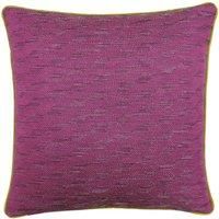 Riva Paoletti Marylebone Polyester Filled Cushion - Sulphur Yellow - Geometric Cube Design - Jacquard Weave - Fuchsia Pink Reverse - Yellow Piped Edge - 100% Polyester - 50 x 50cm (20" x 20" inches)