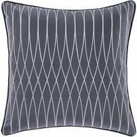 Linen House Northbrook Polyfilled Cushion, Indigo, 50 x 50cm (20" x 20")