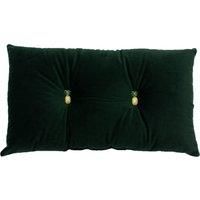 Paoletti - Pineapple Cushion Prefilled-Button Cushion-100 Spot Clean Only-30 X 50cm Inches, Polyester, Emerald Green, 30cm X 50cm (12" X 20")