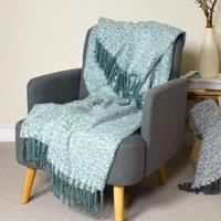 Furn Weaver Herringbone Throw-Acrylic-Teal-130cm x 180cm, Acrylic, Teal, 130cm x 180cm (51" x 71" inches)