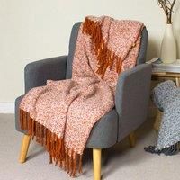 Furn Weaver Herringbone Throw - Rust