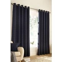 Ellis Windowpane Check Eyelet Curtains