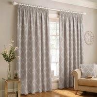Paoletti Contemporary Olivia Pencil Pleat Curtains, Grey, 229 x 229 cm