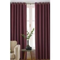 furn. Moon Eyelet Blackout Curtains, Polyester, Berry, 168 x 137cm