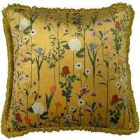 furn. Fleura Polyester Filled Cushion, Ochre, 50 x 50cm