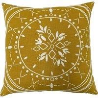 Riva Home Mandala 45X45 Poly Cushion Ochre  - Orange - Size: One Size