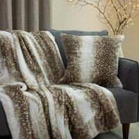 Paoletti Fawn Polyester Filled Cushion, Multi, 50 x 50cm