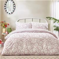 Heya Home Ribbons White Bedding Set - King size