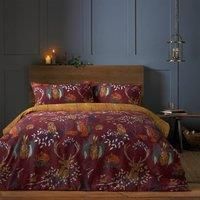 furn. Forest Fauna Woodland Duvet Cover Set - Rust - Double