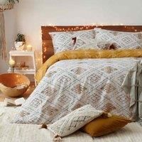 furn. Atlas Duvet Cover Set, Ochre, Super King