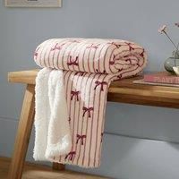 furn. Noortje Bows Sherpa Fleece Throw