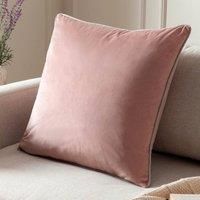 furn. Meridian Polyester Filled Cushion – Luxury Contrast Piped Velvet Decorative Pillow (Blush/Grey - 45x45cm)