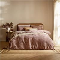 Yard Perrie Leaf Cotton Duvet Cover Set Set Brown Super King Duvet Cover Set + 2 King Pillowcases
