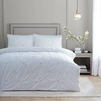 Paoletti Elysia Pinch Pleat Embroidered Duvet Cover Set