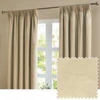 Furn Ultimate Velvet Ready Made Blackout Curtains Natural