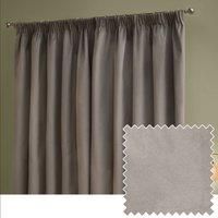 Furn Ultimate Velvet Ready Made Blackout Curtains Silver