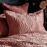 Paoletti Palmeria Quilted Velvet Pillowcase