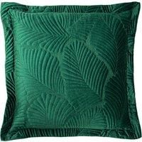 Paoletti Palmeria Polyester Filled Cushion, Emerald, 60 x 60cm