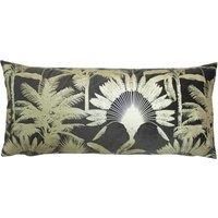 Paoletti Malaysian Palm Foil Printed 33cm x 70cm Filled Cushion Mink