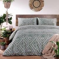 Riva Home Tanza Duvet Cover Set  Green