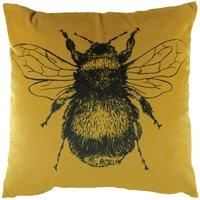 Gold Bee Cushion Cover Velvet Bumblebee Print Cushions Cover by Evans Lichfield