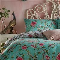 furn. Vintage Chinoiserie Duvet Cover and Pillowcase Set, Jade, Double
