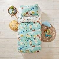 little furn. Love Our Earth Duvet Cover and Pillowcase Set, Blue, Single