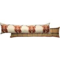 Evans Lichfield Hunter Highland Cow Draught Excluder MultiColoured