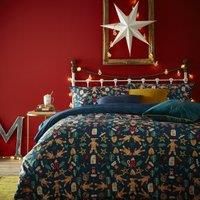 furn. Yuletide Treats Duvet Cover Set, Navy, Toddler