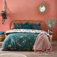 furn. Wildlings Duvet Covers Green Tropical Jungle Print Reversible Bedding Sets