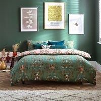 furn. Luna Wood Duvet Cover Set, Fern Green, King