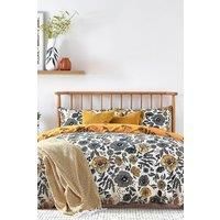 furn. Scandi Poppy Duvet Cover Set, Mustard, Single