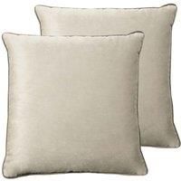 Paoletti Meridian Twin Pack Polyester Filled Cushions, Dove/Charcoal, 55 x 55cm