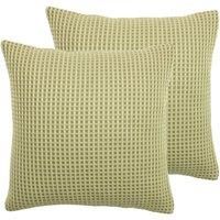 Furn. Rowan Twin Pack Polyester Filled Cushions Natural