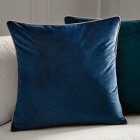 Paoletti Meridian Feather Filled Cushion, Petrol/Blush, 55 x 55cm