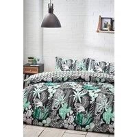 Style Lab Arizona Duvet Cover Set, White/Black, Single
