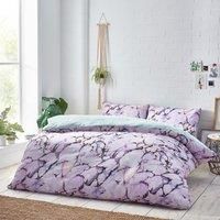 Style Lab Marble Duvet Cover Set, Pastel, Single