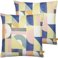 Furn. Mikalo Twin Pack Polyester Filled Cushions Multi
