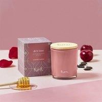 furn. Bee Deco Divine Bergamot, Honey, Plum & Tonka Scented Glass Candle