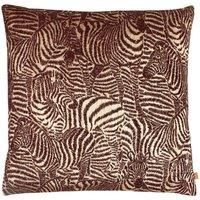 Kai Hector Polyester Filled Cushion, Viscose, Polyester, Cotton, Earth
