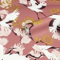 furn. Demoiselle Botanical Printed Wallpaper, Blush