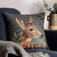 Evans Lichfield Polyester Filled Forest Fawn Profile Cushion, Polyester, Grey