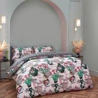 furn. Ishiko King Duvet Cover Set, Cotton, Polyester, White