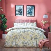 furn. Colony Palm Double Duvet Cover Set, Cotton, Polyester, Yellow