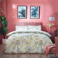 furn. Colony Palm Super King Duvet Cover Set, Cotton, Polyester, Yellow