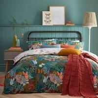 furn. Forage Single Duvet Cover Set, Cotton, Polyester, Teal, 703FORA/D01/TEA