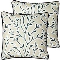 Furn. Annika Polyester Filled Cushions Twin Pack Oatmeal